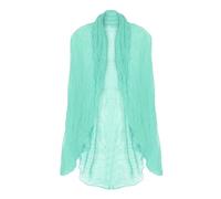 Central Chic Women's Soft Crinkled Cardigan Shawl Wrap Stole Cover Up (Turquoise)
