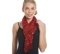 Central Chic Women's Stunning Sequin Evening Scarf - In 3 Beautiful Colours (Red)