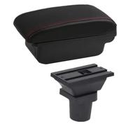 Central Console Storage Box Armrest Box For Toyota For Yaris For Vitz 5dr Hatchback 1998-2011 Accessories(A1 red line NO USB)