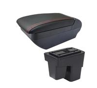 Central Console Storage Box For Fit For Armrest For Jazz For WRV 2014-2020 Car Armrest Box Retrofit Parts Interior Storage(F red line No USB)