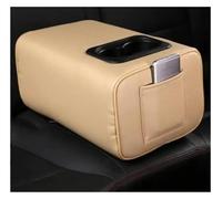 Central Console Storage Box Universal Car Rear Seat Armrest 2 Row Console Box With Cup Holder Rest Backseat Armrest Console Box(Beige-Single pocket)