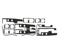 Central Control Gear for Volvo for C70 Interior Central Control Panel Door Handle 3D 5D Carbon Fiber Stickers Decals Car Styling Accessorie Shift Panel Interior (Color : 3D CF Black)