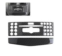 Central Control Trim For Benz For C Class For W204 For C200 For C260 For C300 For C180 2007-2010 Carbon Fiber Car Center Console Air Conditioner CD Panel Cover Trim(B)