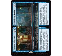Central Elevator // Promising Stairs (Borderless Foil) | Duskmourn: House of Horror
