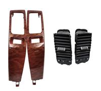 Central/Fit For Lexus GX470/ Fit for Toyota Land Cruiser Prado 120 FJ120 Car A/C Air Conditioner Outlet Frame Vents Plate Panel accessory(Wood B)