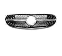 Central Grille Front For Benz For GLC Class For X253 2020-2022 For Glc 200 For GLC220 For GLC300 Sport Front Bumper Grille Radiator Grid Hood(7 Black Silver)