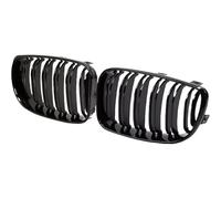 Central Grille Front For BMW For 1-Series E87 5-door 2008-2011 Facelift 1Pair Car Front Bumper Kidney Grille Double Line Racing Grill