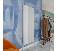 Central Heating Radiator,1600x680mm White Vertical Flat Double Panel Column Energy-efficient for Morden Multi-Scene