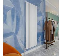 Central Heating Radiator,1800x680mm White Vertical Flat Single Panel Column Energy-efficient for Morden Multi-Scene
