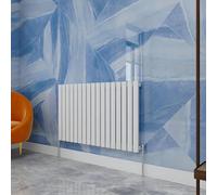 Central Heating Radiator,600x1003mm White Oval Column Single Panel for Bathroom/Hall/Kitchen Energy-efficient and Modern Design.