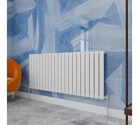 Central Heating Radiator,600x1428mm White Horizontal Flat Single Panel Column Energy-efficient for Morden Multi-Scene