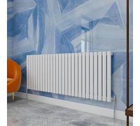Central Heating Radiator,600x1593mm White Oval Column Single Panel for Bathroom/Hall/Kitchen Energy-efficient and Modern Design.