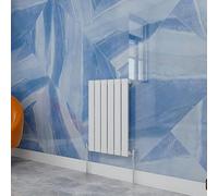 Central Heating Radiator,600x408mm White Horizontal Flat Single Panel Column Energy-efficient for Morden Multi-Scene