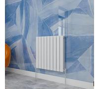 Central Heating Radiator,600x612mm White Horizontal Flat Double Panel Column Energy-efficient for Morden Multi-Scene