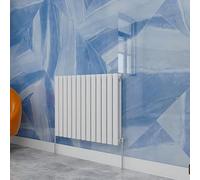 Central Heating Radiator,600x767mm White Oval Column Double Panel for Bathroom/Hall/Kitchen Energy-efficient and Modern Design.