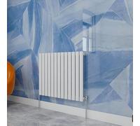 Central Heating Radiator,600x767mm White Oval Column Single Panel for Bathroom/Hall/Kitchen Energy-efficient and Modern Design.