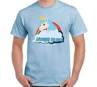 Central Intelligence T-Shirt Licorne The Rock Dwayne Johnson Hommes Drle Haut Light Blue Blue M