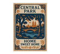 Central Park Home Sweet Home Poster Jigsaw Puzzle for Adults, 300 Piece