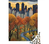 Central Park New York Adult Paper Puzzle, Historic Square Architecture, Interlocking Paper Pieces for Home Décor Fans, Relaxing Challenge, Gift Idea, 52x38cm/1000pcs