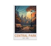 Central Park New York Vintage Travel Posters 16x24inch(40x60cm) Canvas Art Posters And Wall Art Picture Prints Modern Home Bedroom Decor Posters