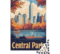Central Park NYC Skyline 1000-Piece Jigsaw Puzzle for Adults, 70x50cm/1000pcs, White Cardboard Construction, Screen-Free Leisure And Time at Home