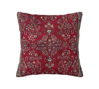 Central Red Persian Silk Rug Print Pillow Covers Decorative Square Throw Pillowcase 18x18 Inch Couch Cushion Cover for Home Decor Living Room Bedroom College Dorm Bed Car Sofa