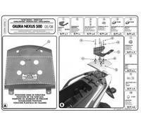 CENTRAL TRUNK RACK GILERA NEXUS 125/250/300/500 (06-14) ( WITH MONOLOCK PLATE )