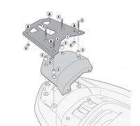 CENTRAL TRUNK RACK HONDA FORZA 300 ABS (13-15) ( WITH MONOKEY PLATE )
