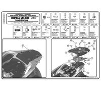 CENTRAL TRUNK RACK HONDA ST 1300 PAN EUROPEAN (02-14) ( WITH MONOKEY PLATE )