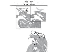 CENTRAL TRUNK RACK KTM DUKE 125/300/390 (11-15) ( WITHOUT PLATE )