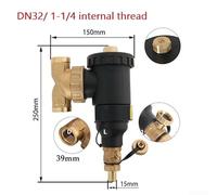 Central Water Heater Filter with Magnetic Sludge Separator, 1-Stage for Rust and Sediment Removal, Compatible with Boiler HVAC Systems, DN20/3/4" to DN32/1-1/4"(DN32/1-1/4 female)