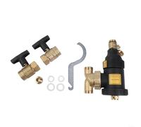 Central Water Heater Filter with Magnetic Sludge Separator, 1-Stage for Rust and Sediment Removal, Compatible with Boiler HVAC Systems, DN20/3/4" to DN32/1-1/4"(DN25/1 male valve)