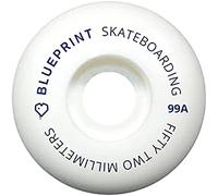 Centrano Unisex - Adult Blueprint Mini Heart Skateboard Wheels, White, 52 mm