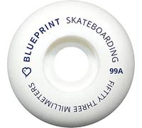 Centrano Unisex - Adult Blueprint Mini Heart Skateboard Wheels, White, 53 mm