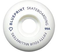Centrano Unisex - Adult Blueprint Mini Heart Skateboard Wheels, White, 54 mm