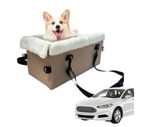 Centre Console Dog Car Seat - Portable Soft Seat with Safety Lock for Car, Dog Bed for Small Dogs Cats Travel Commuting Car SUV