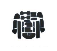 Centre Console Mats For N&issan For Navara NP300 D23 2015 2016 2017 2018 2019 Rubber Anti-slip Mat Door Groove Cup Phone Pad Gate Slot Non-Slip Mats (Color : 1)