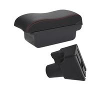 Centre Console Pad For Kia For Picanto 3X-Line Armrest Box Car Curved Surface Leather Simple Installation Storage Interior Car Armrest Box(C3 Black white NOUSB)