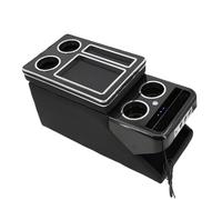 Centre Console Storage Box Row Front Railing Box Set General Business Armrest Central Store Business Car Mobile For Peugeot For Traveller 2016+(Color:B black)