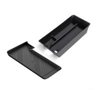 Centre Console Storage Box with Wireless Charging Pad, Anti-Slip Mat Organiser Tray for Toyota 2025 2026 Ninth Gen, Black ABS