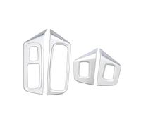 centre console strip Window Glass Lifting Buttons Frame Decoration Cover Trim ABS For 2018-2021 LHD Interior Accessories(Silver)