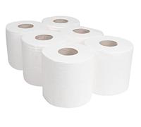 Centre Feed Toilet Roll White- Pack of 6