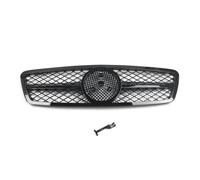 Centre Grid Car Front Bumper Racing Grill Billet Gril Tuning For Mercedes For Benz C-Class W203 2001-2007 Sedan 4D Wagon Radiator Grille(Black)