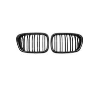 Centre Grid Carbon Fiber 2Pcs Car Front Bumper Hood Kidney Racing Grill Dual Slat Grilles For BMW E39 5-Series 525 528 99-03 Radiator Grille(Rhd Gray)