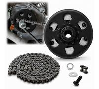 Centrifugal Go Kart Clutch 3/4" Bore 10 Tooth for Predator 212cc Engine, Heavy Duty Mini Bike Clutch with 5ft #40/41/420 Chain & Hardware Kit, Fits Honda GX160 GX200 Baja 2-6.5HP