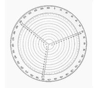 Centring Tool, Circular Gauge Protractor, Round Centre Finder, Centre Finder Tool, Centring Ruler Made of Transparent Acrylic, Drawing Rings for Turning, Bowls, Diameter 200 mm