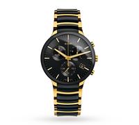 Rado Womens Black R30134162 Centrix Ceramic and Titanium Quartz Watch 40mm