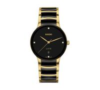 Rado Centrix Diamonds Black Gold Plated Ceramic Bracelet Watch R30022712