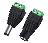 CENTROPOWER 10 Pairs 12V 5A DC Power Plug Connectors (5.5mm x 2.1mm) - Includes 10 Male & 10 Female Jacks for LED Strips, CCTV Cameras, Security Systems & More. Durable Barrel Adapters Plug