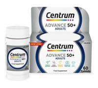 Centrum Advance 50+ Multivitamin Tablets for Men and Women, Vitamins with 24 Essential Nutrients Including Vitamin C, D and Zinc, 60 ct (Packaging an